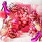 Lip balloon lipstick foil Lady high heels decoration (Hot Pink)